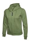 UC505 Ladies Classic Full Zip Hooded Sweatshirt Olive colour image